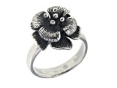 Кольцо в виде цветка, серебро 925 001 02 22-00844 2009 г инфо 7146w.